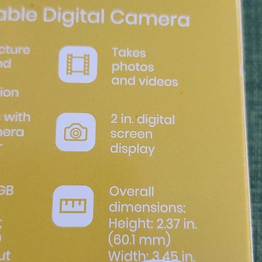 Yellow Retro Digital Camera